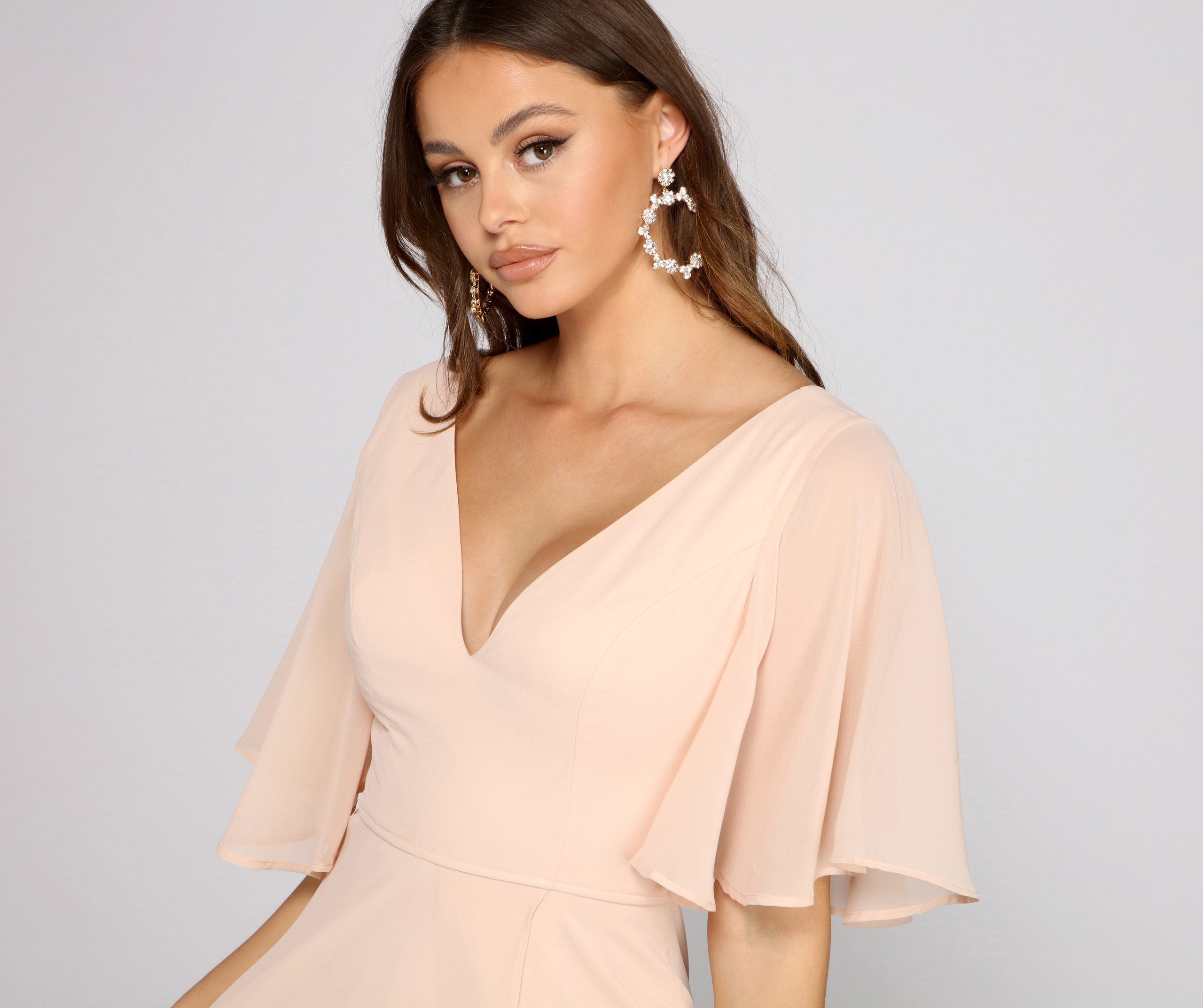 Greta Formal High Slit Chiffon Dress - Lady Occasions