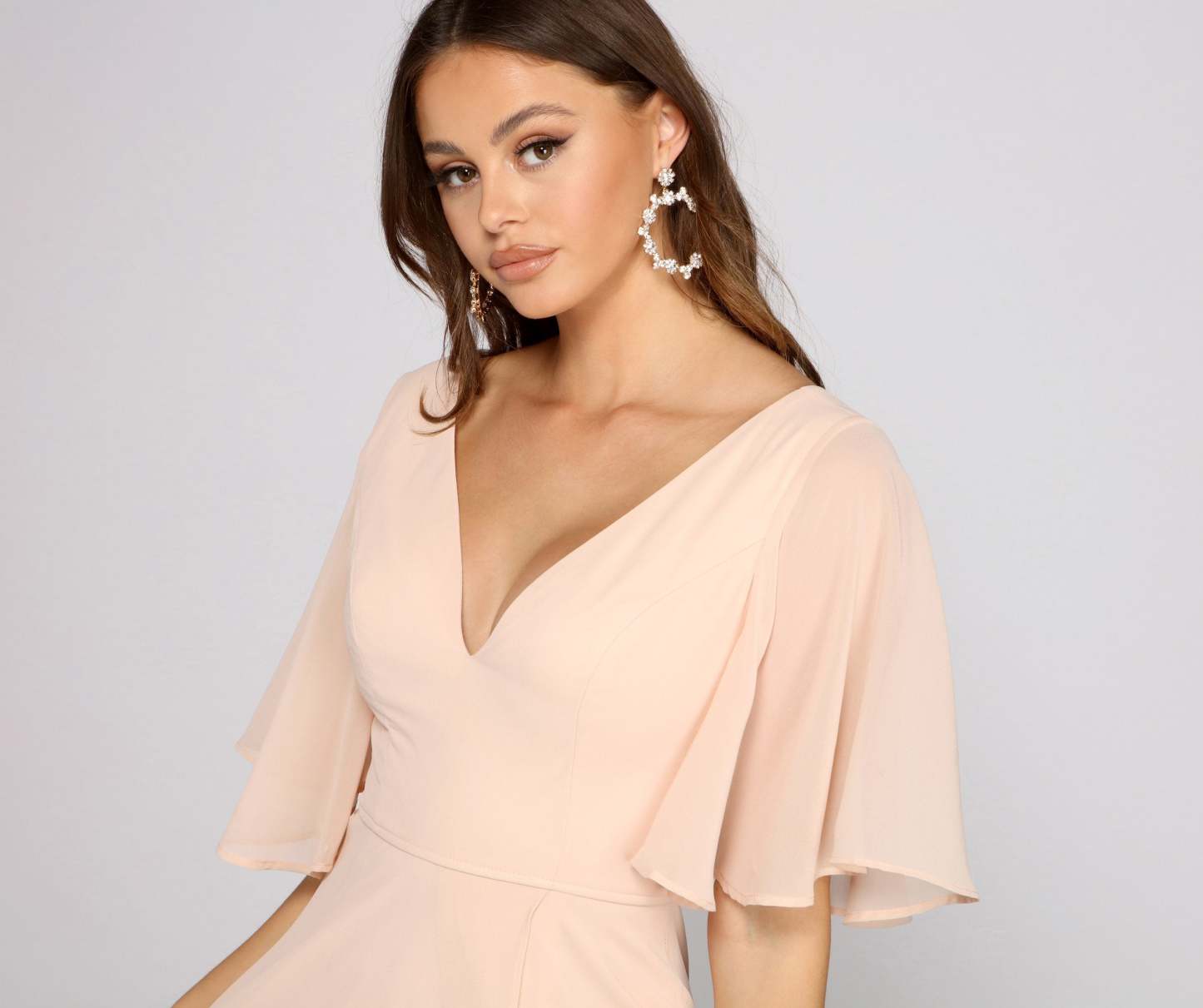 Greta Formal High Slit Chiffon Dress - Lady Occasions
