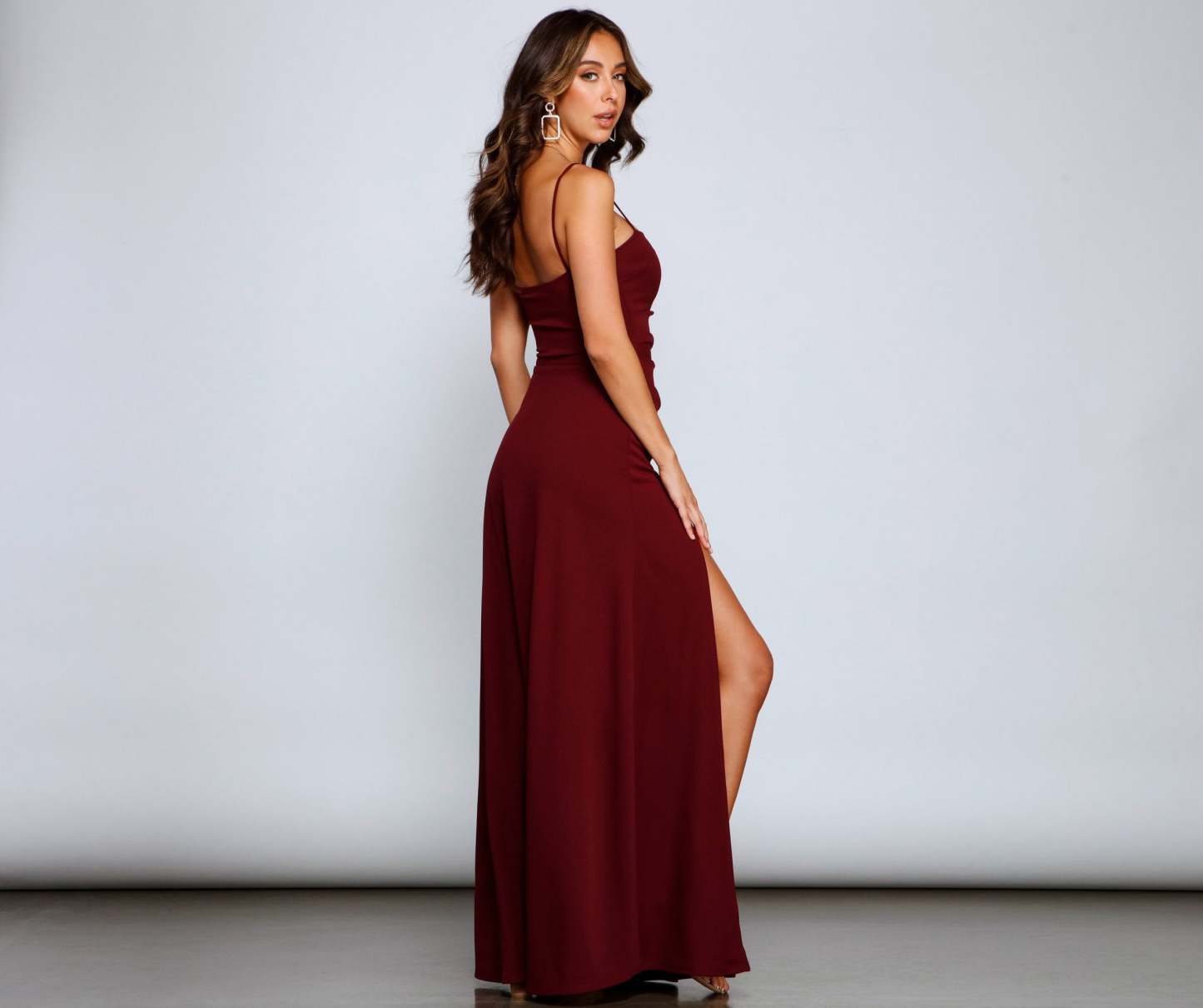 Wren Formal Ruched Crepe Dress - Lady Occasions