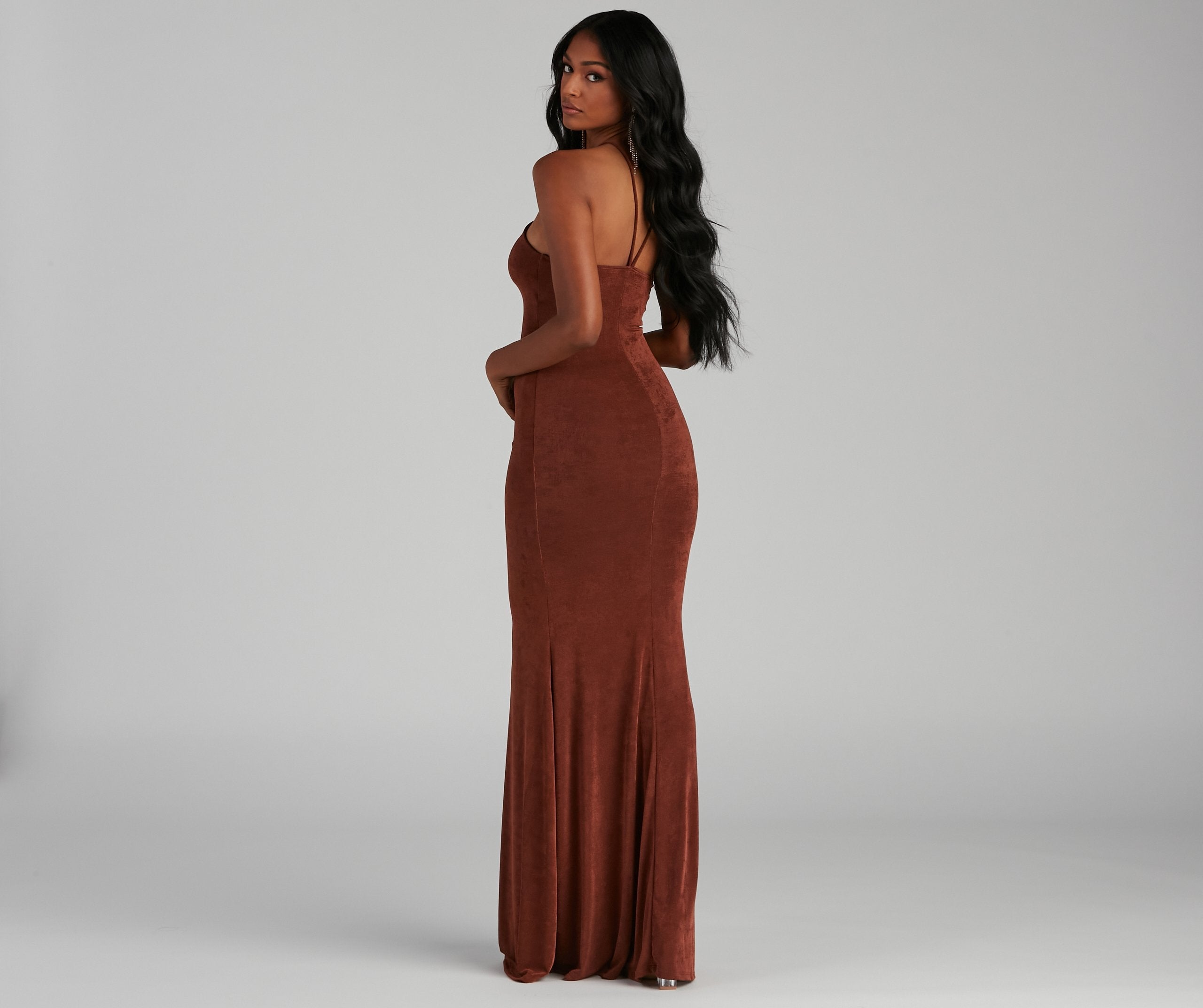 Moira Formal Open Back Lurex Dress - Lady Occasions