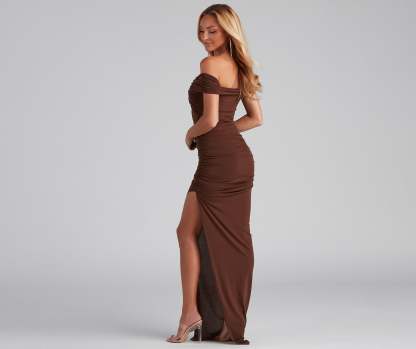 Catalina Twist Front Maxi Formal Dress - Lady Occasions