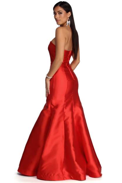 Sarah Formal Satin Trumpet Dress - Lady Occasions