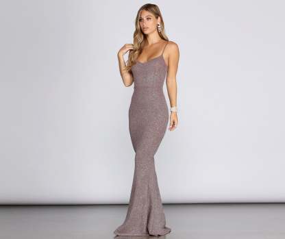Lara Formal Glitter Dress - Lady Occasions