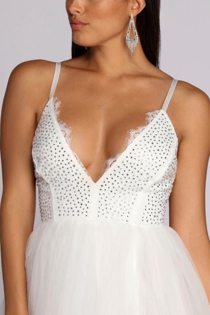 Graciela Heat Stone Tulle Gown - Lady Occasions