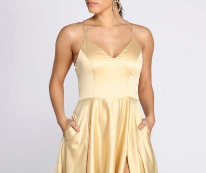 Juliet Formal High Slit Dress - Lady Occasions
