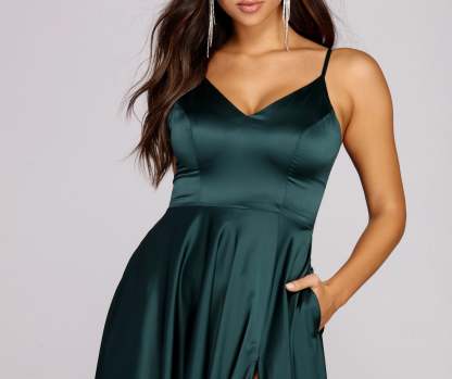Juliet Formal High Slit Dress - Lady Occasions