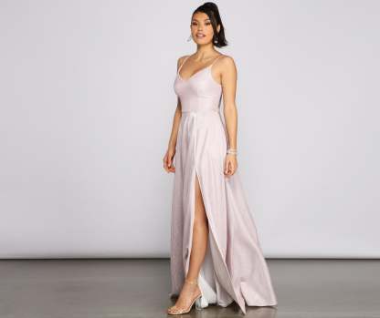 Noelle Formal Woven Glitter Ball Gown - Lady Occasions