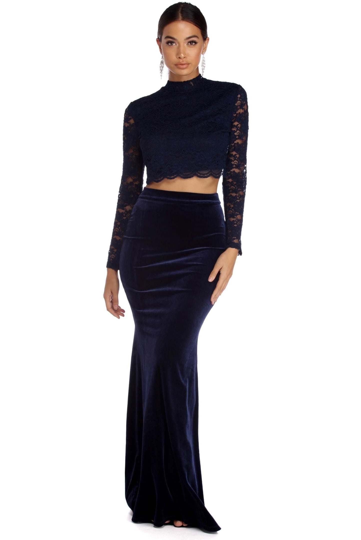 Gracelyn Formal Two Piece Lace Dress - Lady Occasions