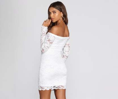 Obsessed Over Lace Mini Dress - Lady Occasions