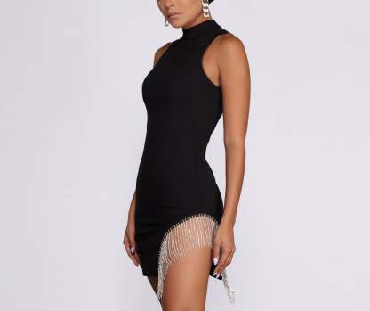 Get It Together Mock Neck Mini Dress - Lady Occasions
