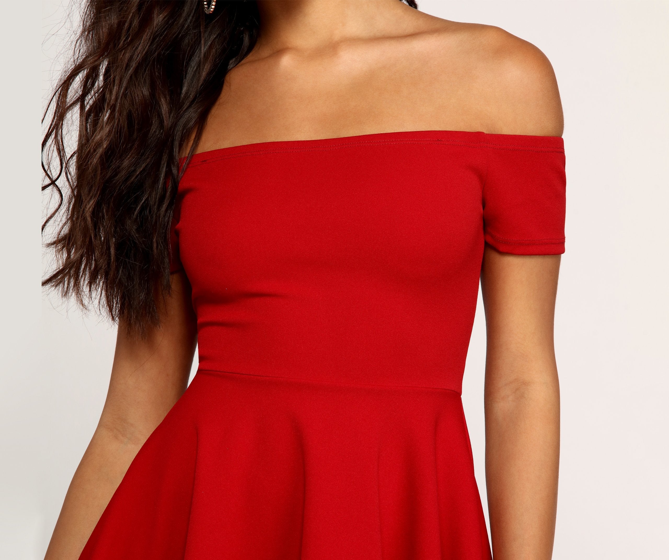 Main Flame Off Shoulder Dress - Lady Occasions