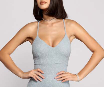 Glow In Glitter Dress - Lady Occasions