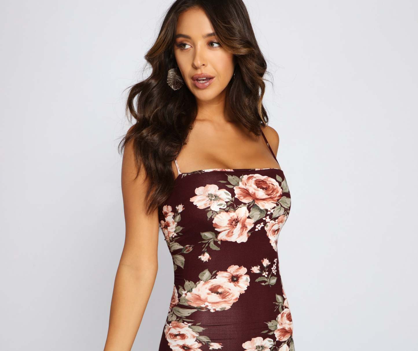 Floral Lover Ruched Midi Dress - Lady Occasions