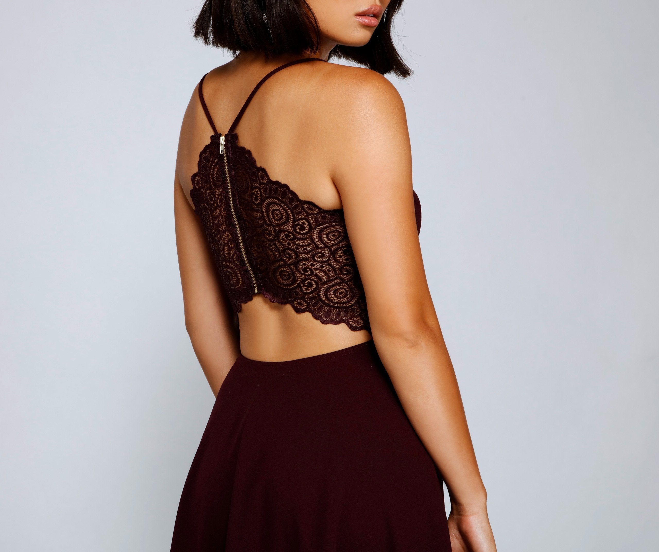 Go With The Flow High-Low Crepe Dress - Lady Occasions