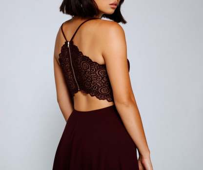 Go With The Flow High-Low Crepe Dress - Lady Occasions
