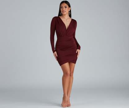 Elevated Basic Ruched Mini Dress - Lady Occasions