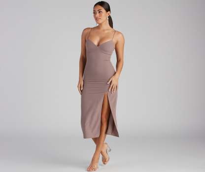 Effortlessly Chic High Slit Slip Dress - Lady Occasions