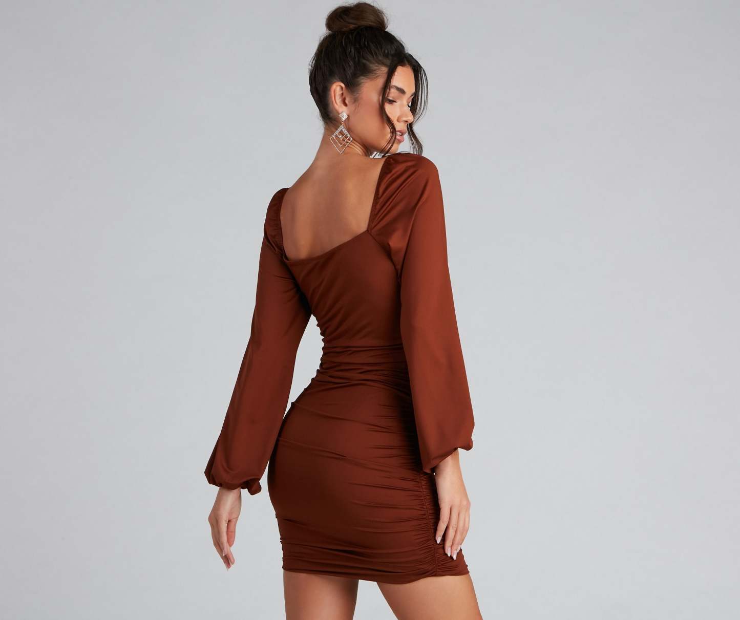 Such A Sweetheart Mini Ruched Dress - Lady Occasions