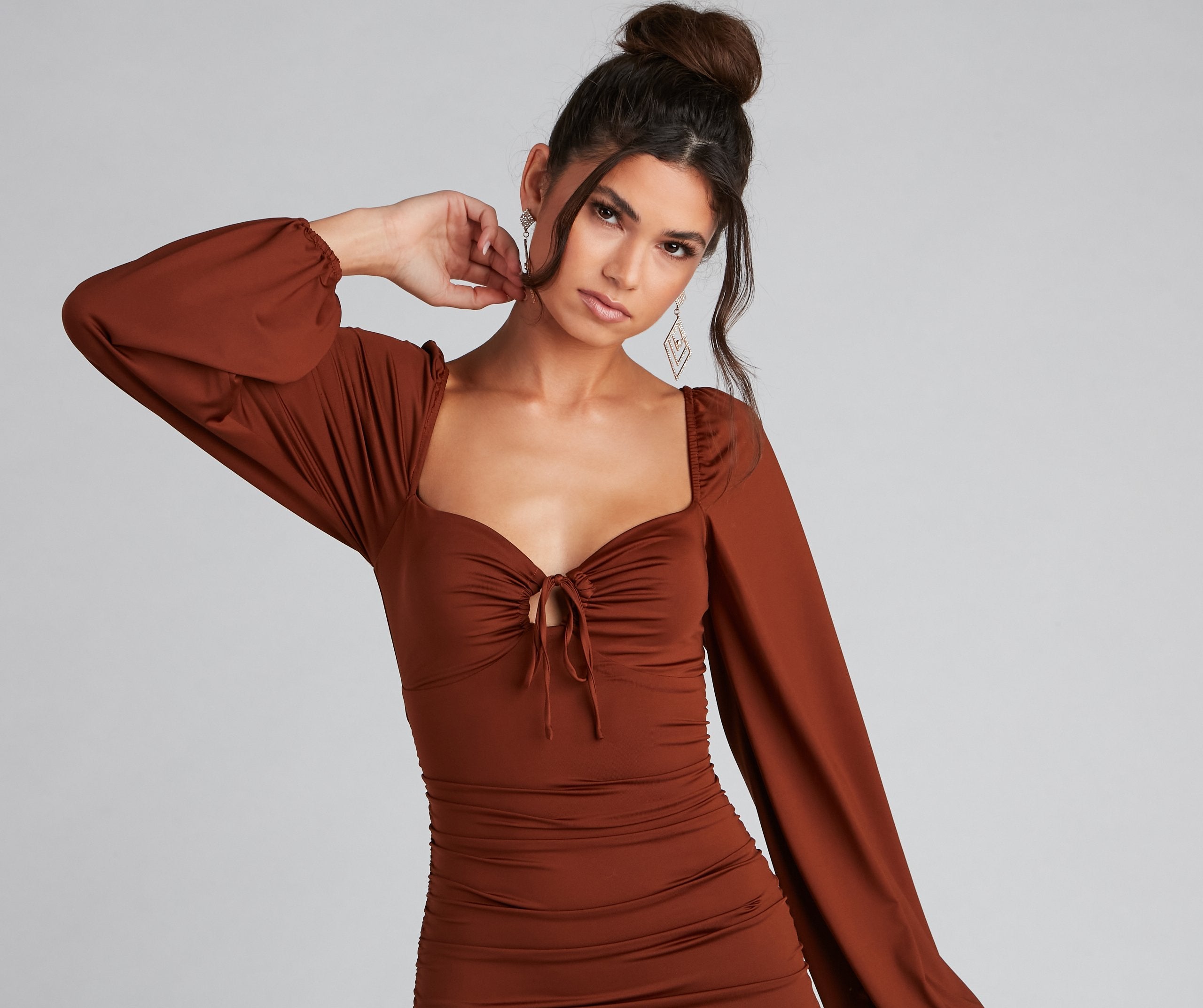 Such A Sweetheart Mini Ruched Dress - Lady Occasions