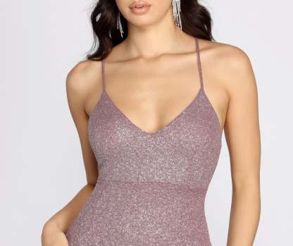 Glow In Glitter Dress - Lady Occasions