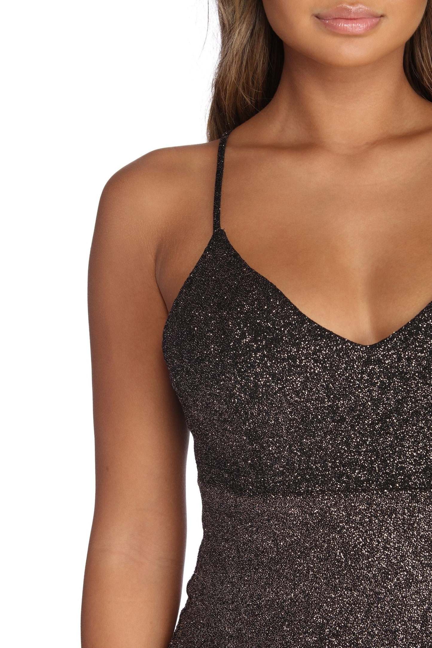 Glow In Glitter Dress - Lady Occasions