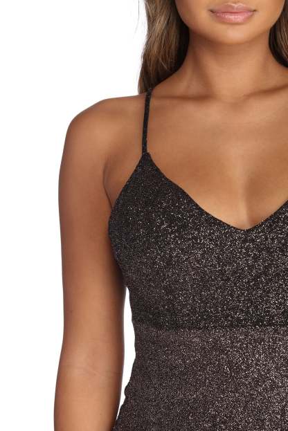 Glow In Glitter Dress - Lady Occasions