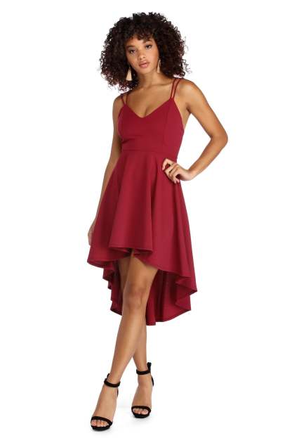 Cross Back High-Low Dress - Lady Occasions