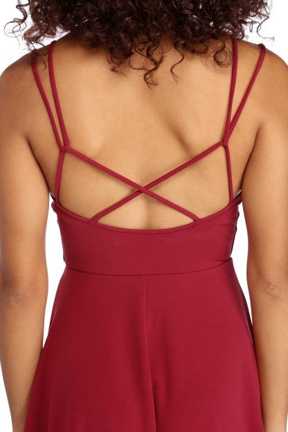 Cross Back High-Low Dress - Lady Occasions