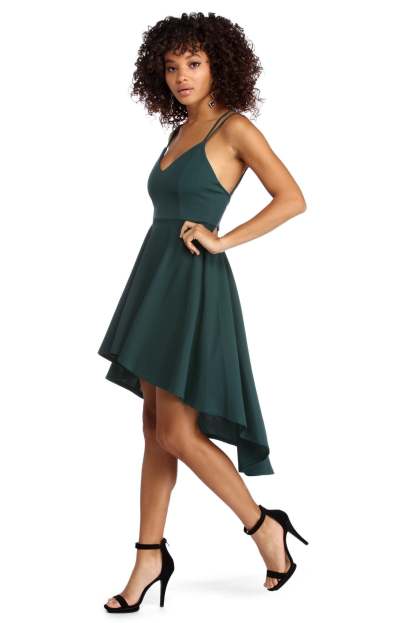 Cross Back High-Low Dress - Lady Occasions