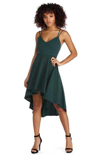 Cross Back High-Low Dress - Lady Occasions