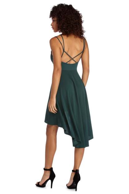 Cross Back High-Low Dress - Lady Occasions