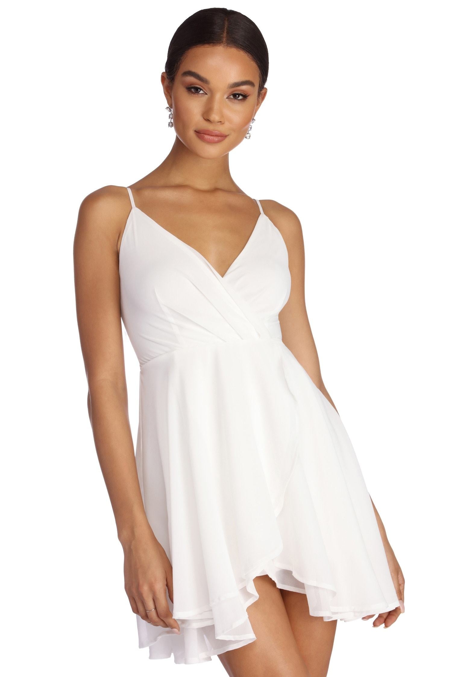 Chiffon Flow Skater Dress - Lady Occasions
