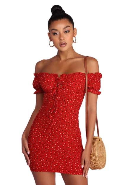 Get Sprung On Florals Mini Dress - Lady Occasions
