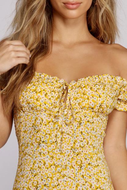 Get Sprung On Florals Mini Dress - Lady Occasions