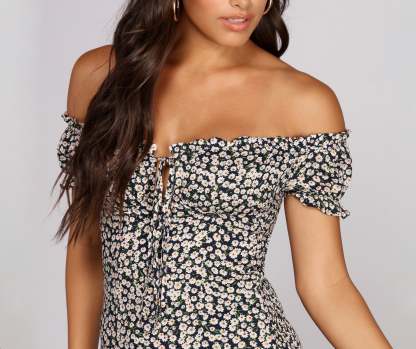 Get Sprung On Florals Mini Dress - Lady Occasions