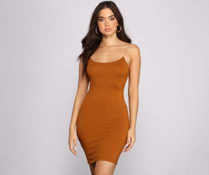 Classic Chic Scoop Neck Knit Mini Dress - Lady Occasions