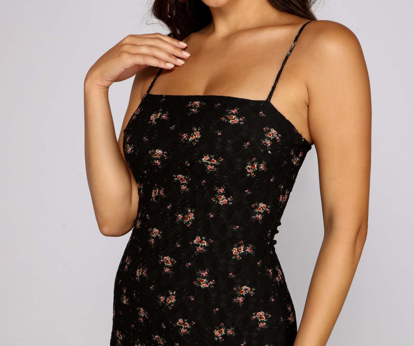 Feeling Sweet And Stylish Eyelet Mini Dress - Lady Occasions