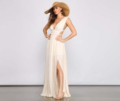 Style Icon Gauze Cutout Maxi Dress - Lady Occasions