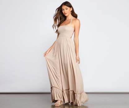 Go With The Flow Smocked Maxi Dress - Lady Occasions