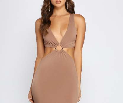 Put A Ring On It Cutout Mini Dress - Lady Occasions