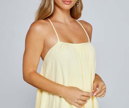Effortless Flowy A-Line Mini Dress - Lady Occasions