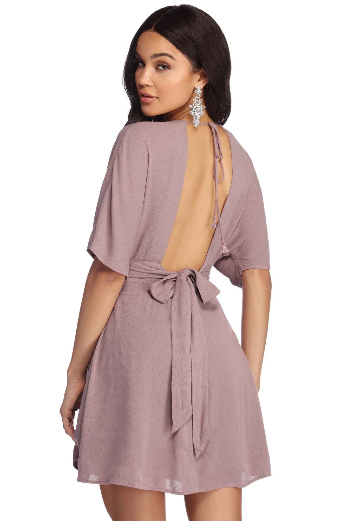 Beautifully Buttoned Skater Dress - Lady Occasions