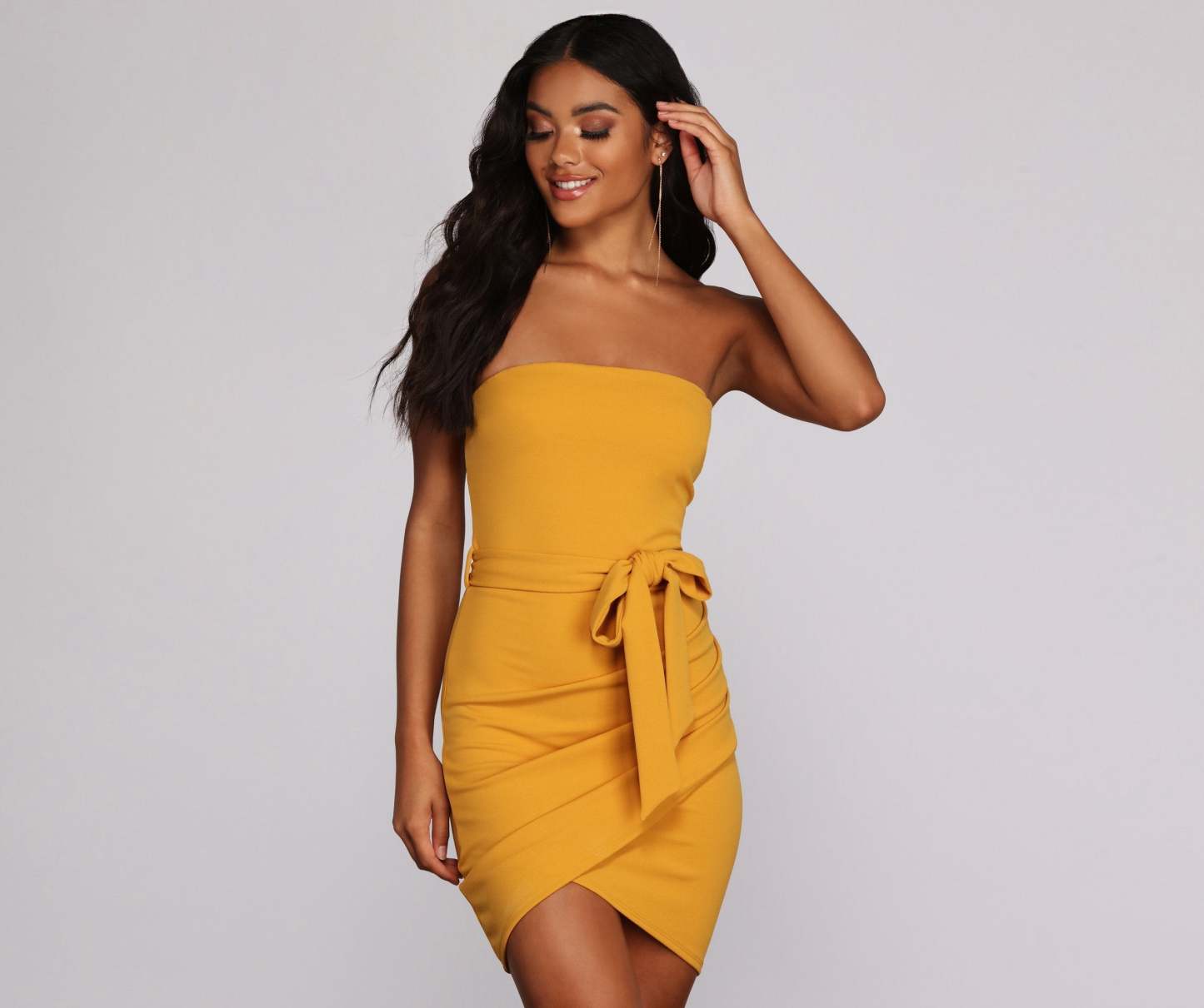 Tied With Style Mini Dress - Lady Occasions