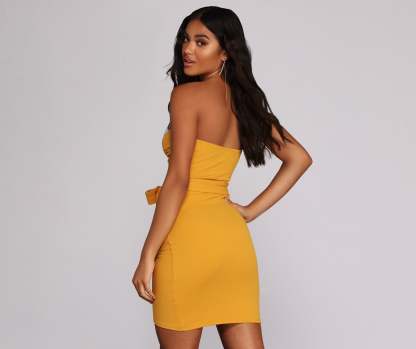 Tied With Style Mini Dress - Lady Occasions