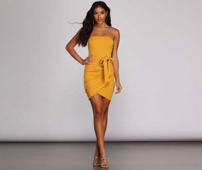 Tied With Style Mini Dress - Lady Occasions