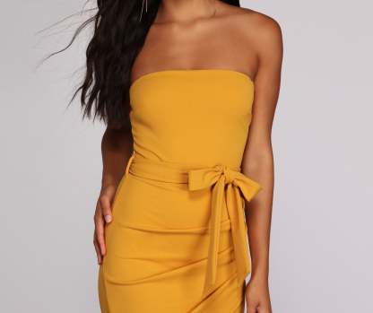 Tied With Style Mini Dress - Lady Occasions