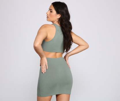 Keep It Trendy Cutout Mini Dress - Lady Occasions