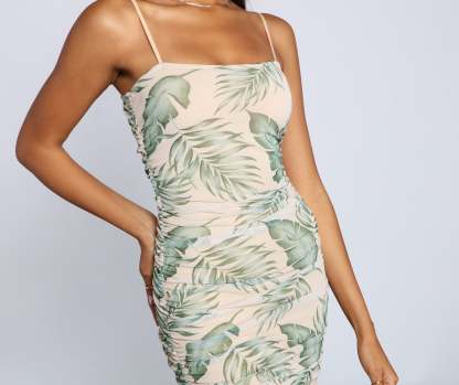 Island Getaway Mesh Mini Dress - Lady Occasions