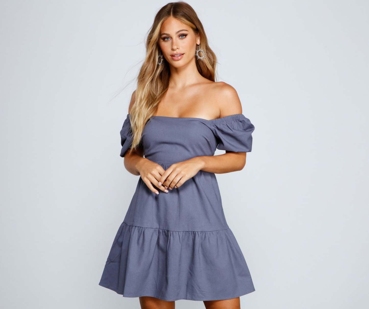 Effortless And Pretty A-Line Mini Dress - Lady Occasions