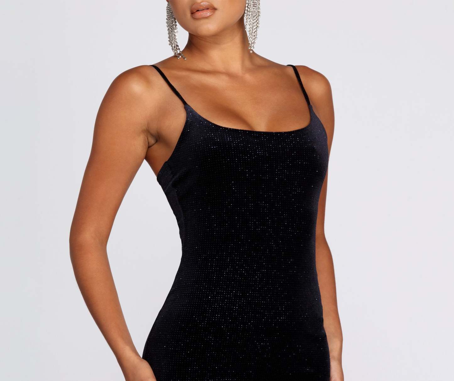 Midnight Star Velvet Mini Dress - Lady Occasions
